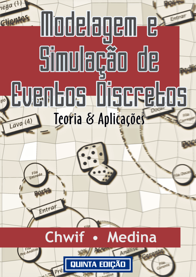 Capa do livro Modelagem e Simulação de Eventos Discretos, 5ª edição